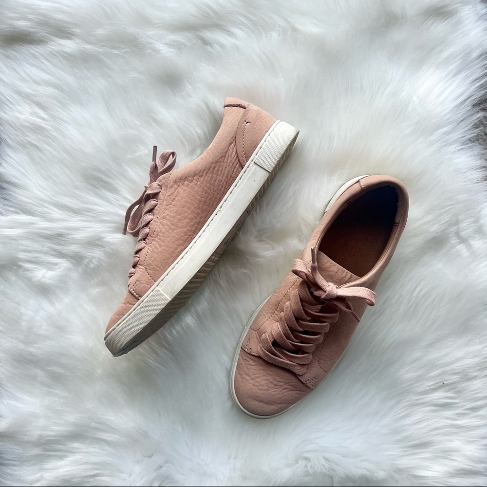 Frye Ivy Low Top Leather Sneaker in Blush 8